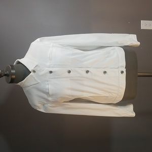 Jones New York Signature cotton spandex white jacket size large